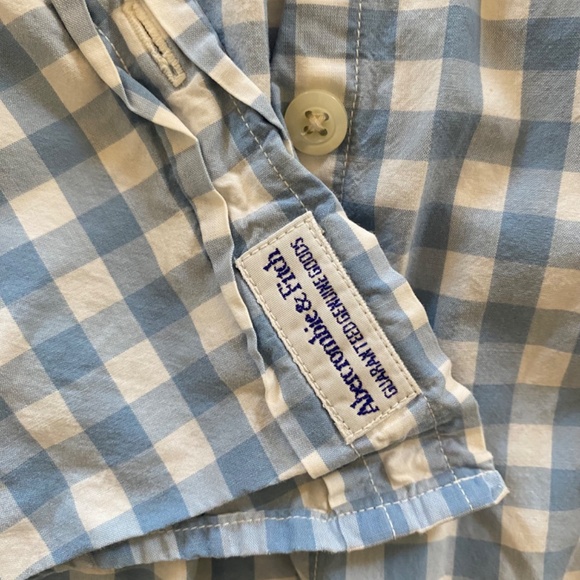 Y2K Vintage Abercrombie and Fitch Gingham Plaid Button Down Shirt - Picture 4 of 4